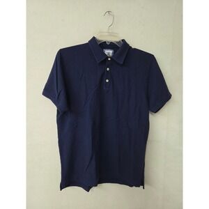 MJ Bale Chapman Polo Shirt Mens XL Navy Blue Pique Cotton Short Sleeve POL168S18